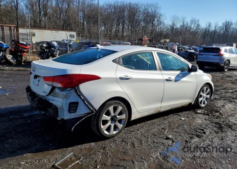 2013 Hyundai Elantra Gls z USA, uszkodzony, nr VIN 5NPDH4AE0DH291460